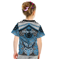 Aotearoa Iwi Ngati Kahungunu Personalised Kid T Shirt Maori Kowhaiwhai Pattern