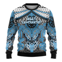 Aotearoa Iwi Ngati Kahungunu Personalised Ugly Christmas Sweater Maori Kowhaiwhai Pattern