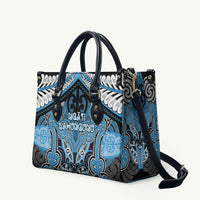Aotearoa Iwi Ngati Kahungunu Leather Bag Maori Kowhaiwhai Pattern