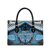 Aotearoa Iwi Ngati Kahungunu Leather Bag Maori Kowhaiwhai Pattern