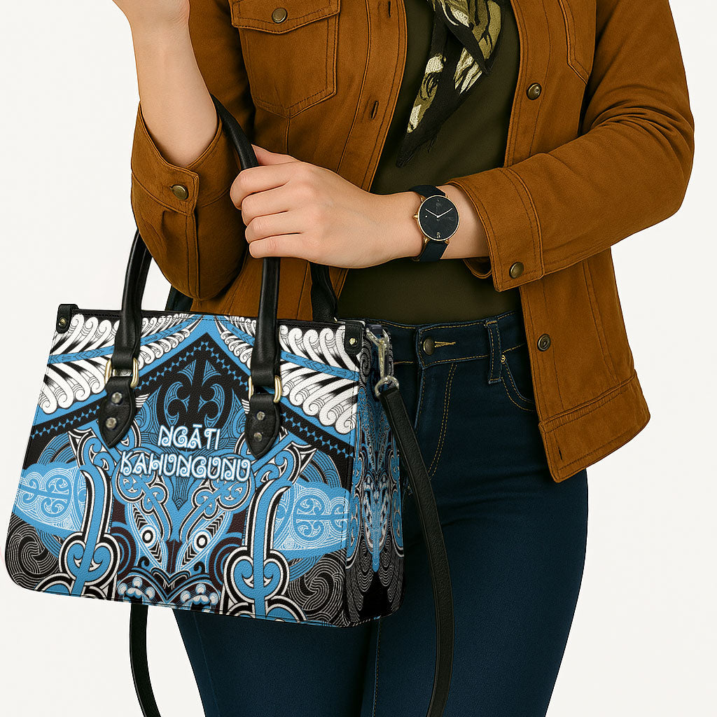 Aotearoa Iwi Ngati Kahungunu Leather Bag Maori Kowhaiwhai Pattern