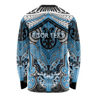 Aotearoa Iwi Ngati Kahungunu Personalised Long Sleeve Shirt Maori Kowhaiwhai Pattern