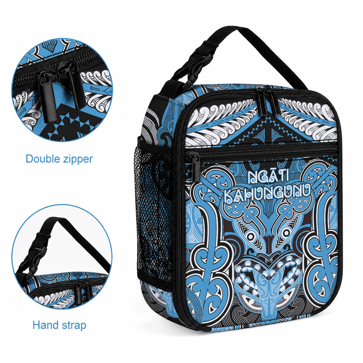 Aotearoa Iwi Ngati Kahungunu Lunch Bag Maori Kowhaiwhai Pattern