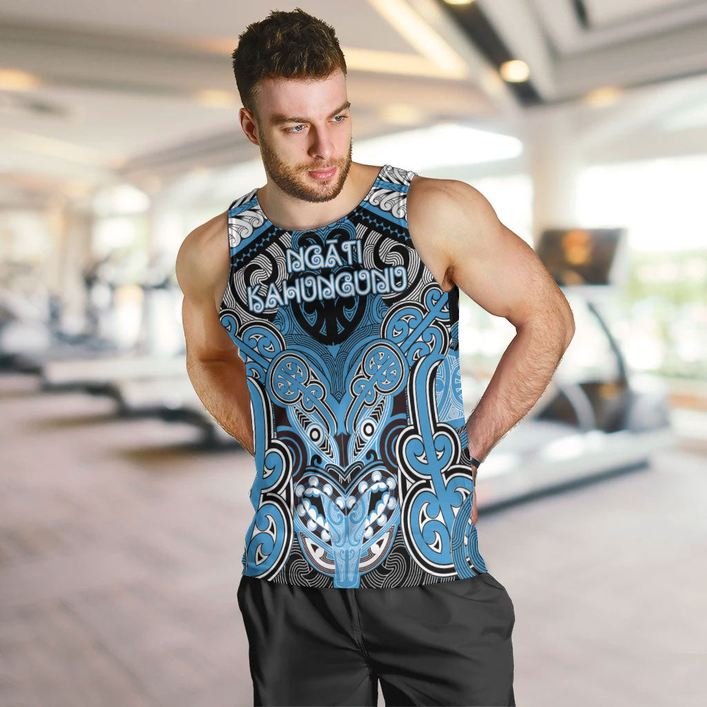 Aotearoa Iwi Ngati Kahungunu Personalised Men Tank Top Maori Kowhaiwhai Pattern
