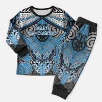 Aotearoa Iwi Ngati Kahungunu Personalised Christmas Pajama Set Maori Kowhaiwhai Pattern