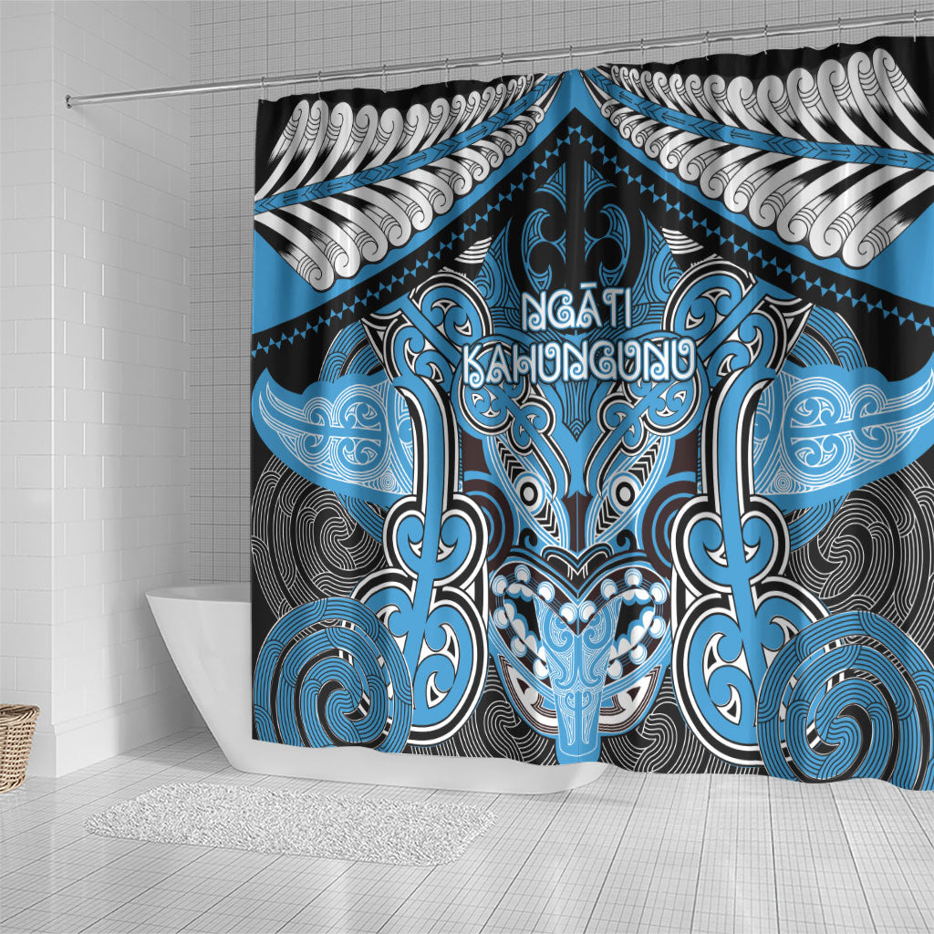 Aotearoa Iwi Ngati Kahungunu Shower Curtain Maori Kowhaiwhai Pattern