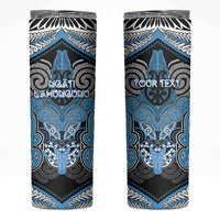 Aotearoa Iwi Ngati Kahungunu Personalised Skinny Tumbler Maori Kowhaiwhai Pattern