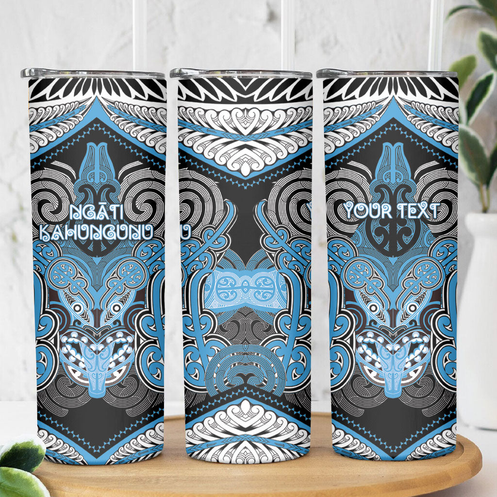 Aotearoa Iwi Ngati Kahungunu Personalised Skinny Tumbler Maori Kowhaiwhai Pattern