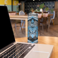 Aotearoa Iwi Ngati Kahungunu Personalised Skinny Tumbler Maori Kowhaiwhai Pattern