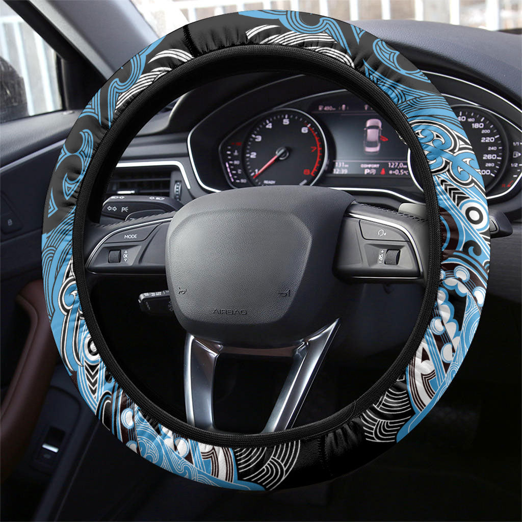 Aotearoa Iwi Ngati Kahungunu Steering Wheel Cover Maori Kowhaiwhai Pattern