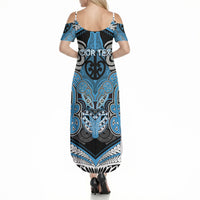 Aotearoa Iwi Ngati Kahungunu Personalised Summer Maxi Dress Maori Kowhaiwhai Pattern