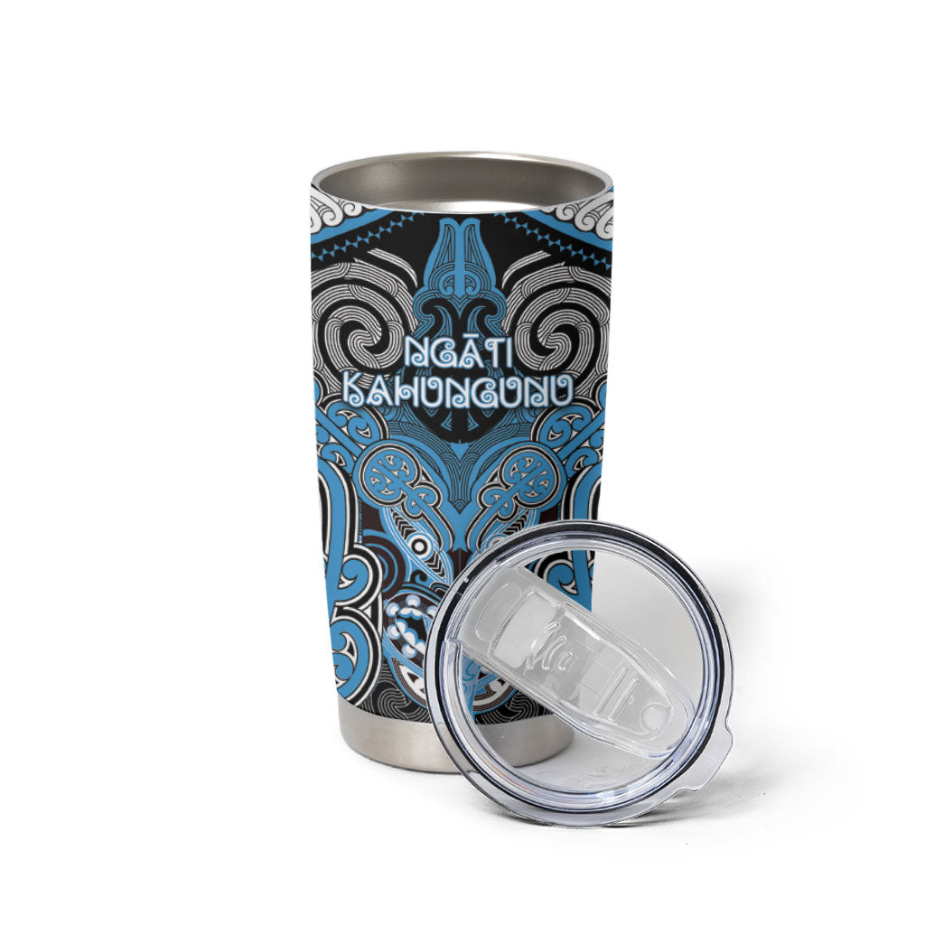 Aotearoa Iwi Ngati Kahungunu Personalised Tumbler Cup Maori Kowhaiwhai Pattern