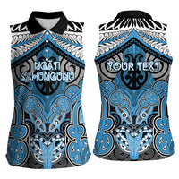 Aotearoa Iwi Ngati Kahungunu Personalised Women Sleeveless Polo Shirt Maori Kowhaiwhai Pattern