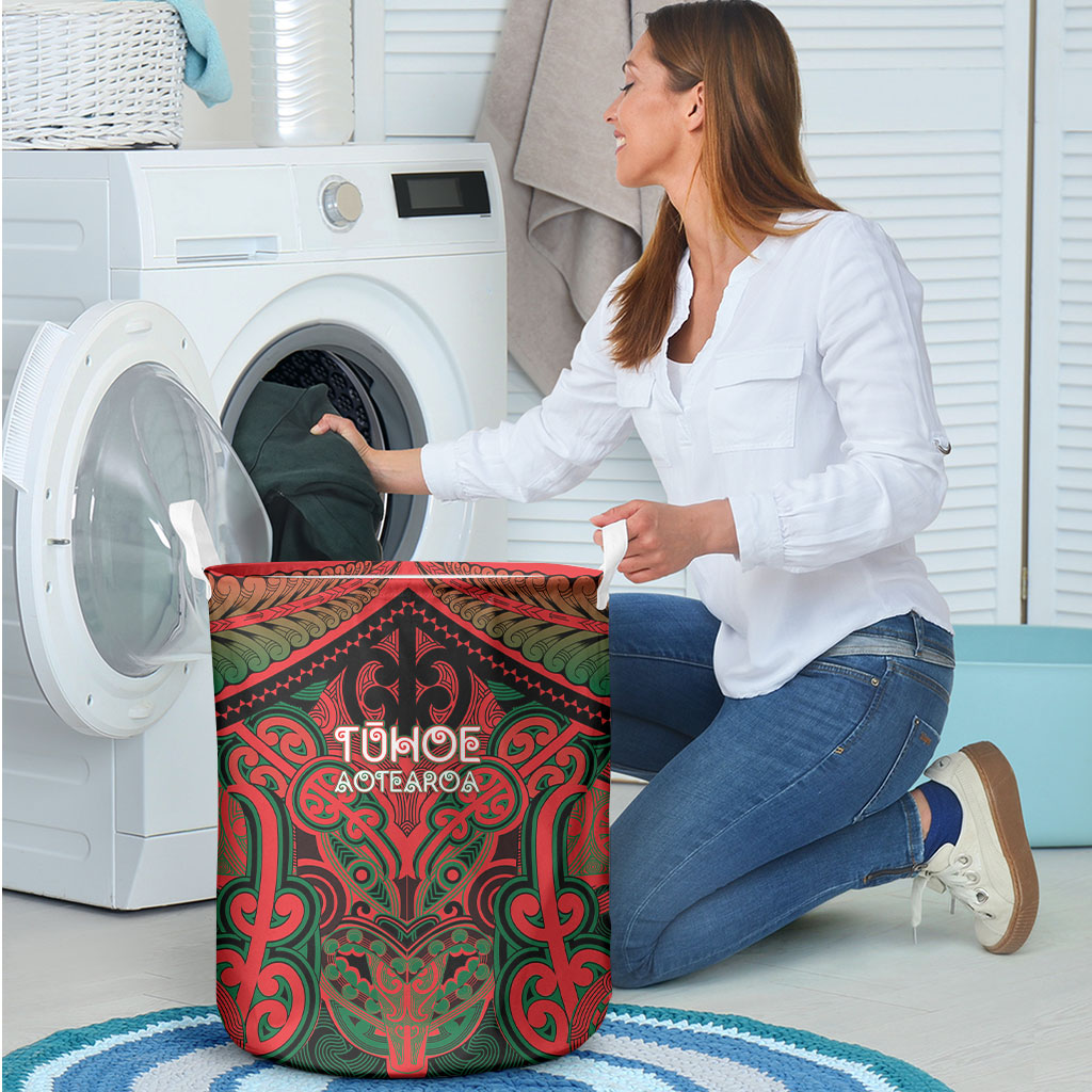Aotearoa Iwi Tuhoe Laundry Basket Maori Kowhaiwhai Pattern