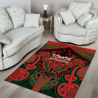 Aotearoa Iwi Tuhoe Area Rug Maori Kowhaiwhai Pattern
