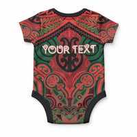 Aotearoa Iwi Tuhoe Personalised Baby Onesie Maori Kowhaiwhai Pattern