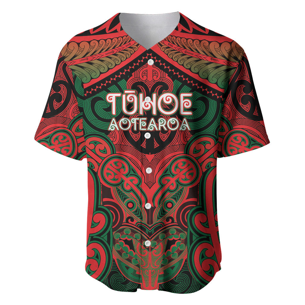 Aotearoa Iwi Tuhoe Personalised Baseball Jersey Maori Kowhaiwhai Pattern