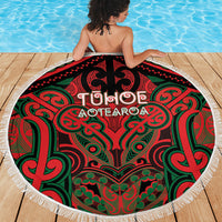 Aotearoa Iwi Tuhoe Beach Blanket Maori Kowhaiwhai Pattern