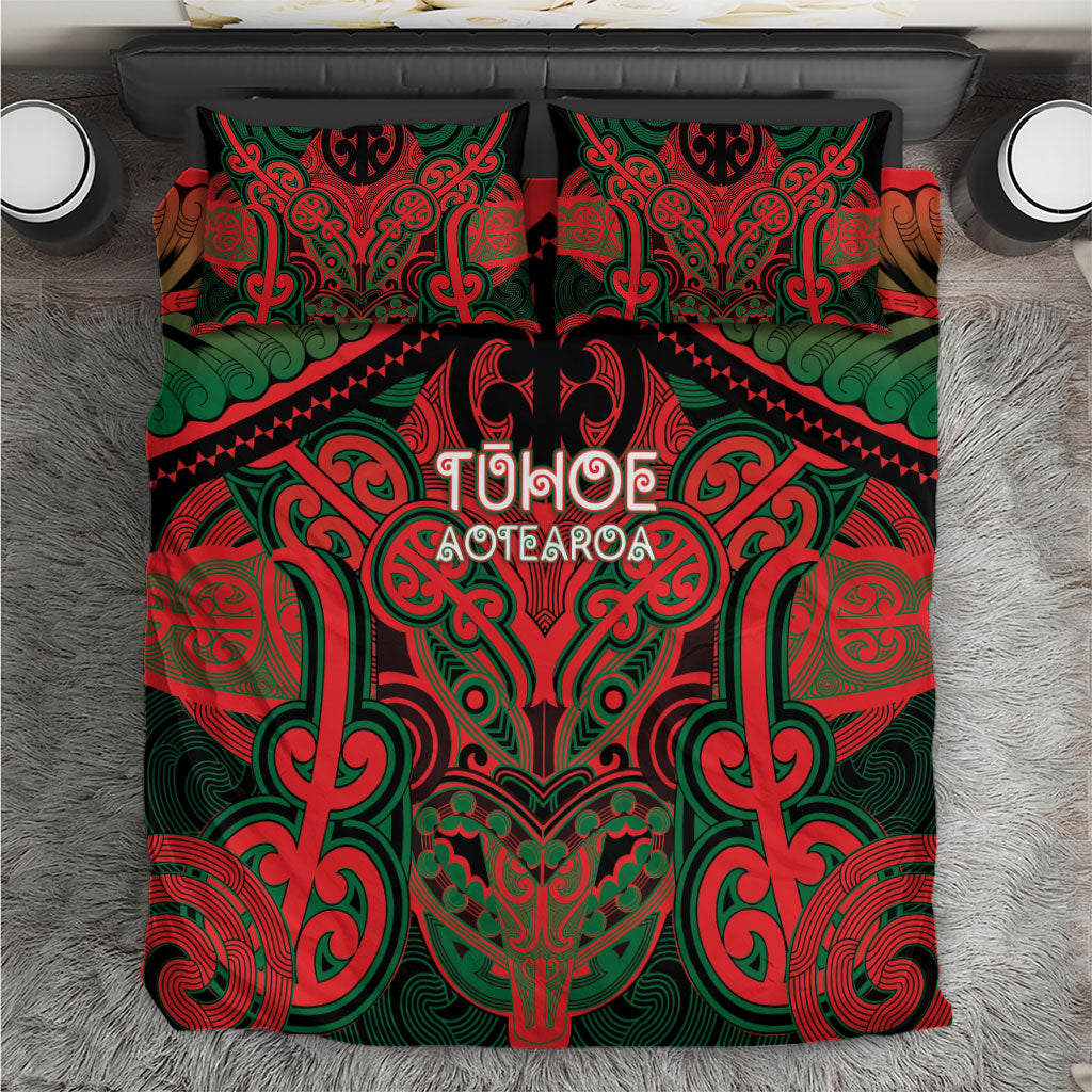 Aotearoa Iwi Tuhoe Bedding Set Maori Kowhaiwhai Pattern