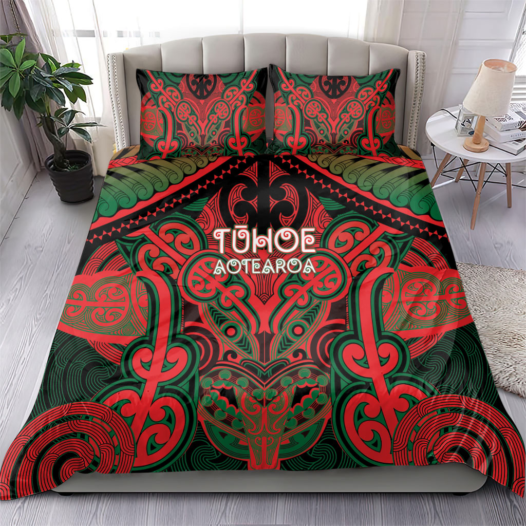 Aotearoa Iwi Tuhoe Bedding Set Maori Kowhaiwhai Pattern