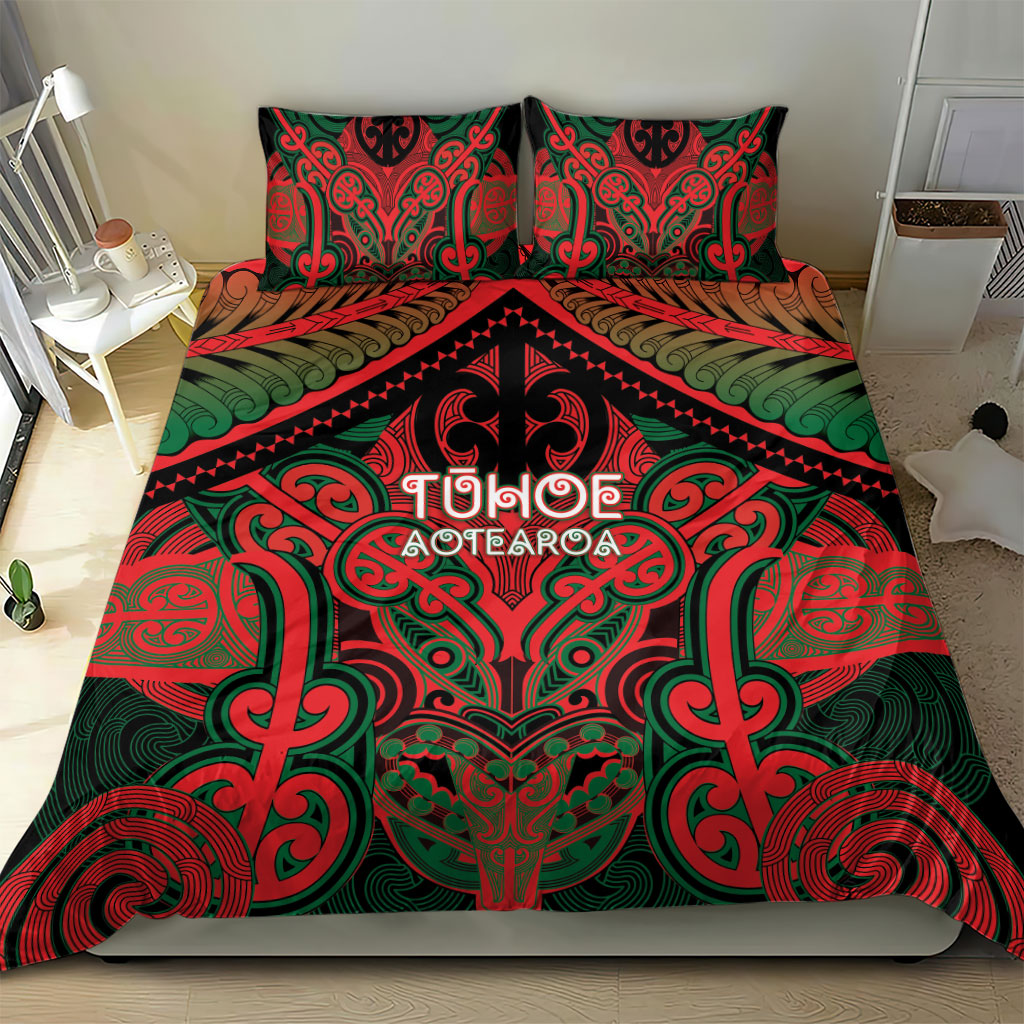 Aotearoa Iwi Tuhoe Bedding Set Maori Kowhaiwhai Pattern