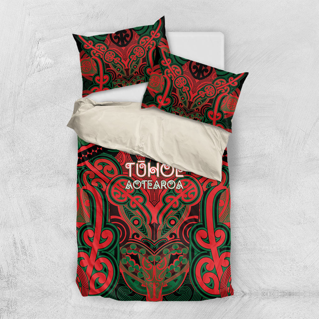 Aotearoa Iwi Tuhoe Bedding Set Maori Kowhaiwhai Pattern