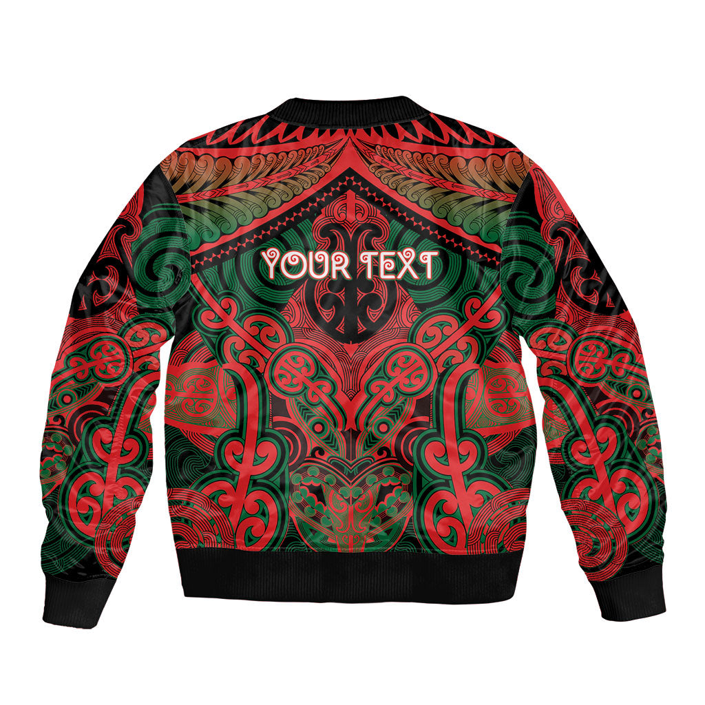 Aotearoa Iwi Tuhoe Personalised Bomber Jacket Maori Kowhaiwhai Pattern