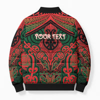 Aotearoa Iwi Tuhoe Personalised Bomber Puffer Jacket Maori Kowhaiwhai Pattern