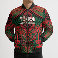 Aotearoa Iwi Tuhoe Personalised Bomber Puffer Jacket Maori Kowhaiwhai Pattern