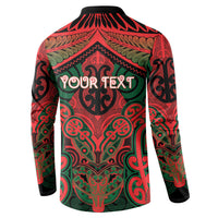 Aotearoa Iwi Tuhoe Personalised Button Sweatshirt Maori Kowhaiwhai Pattern