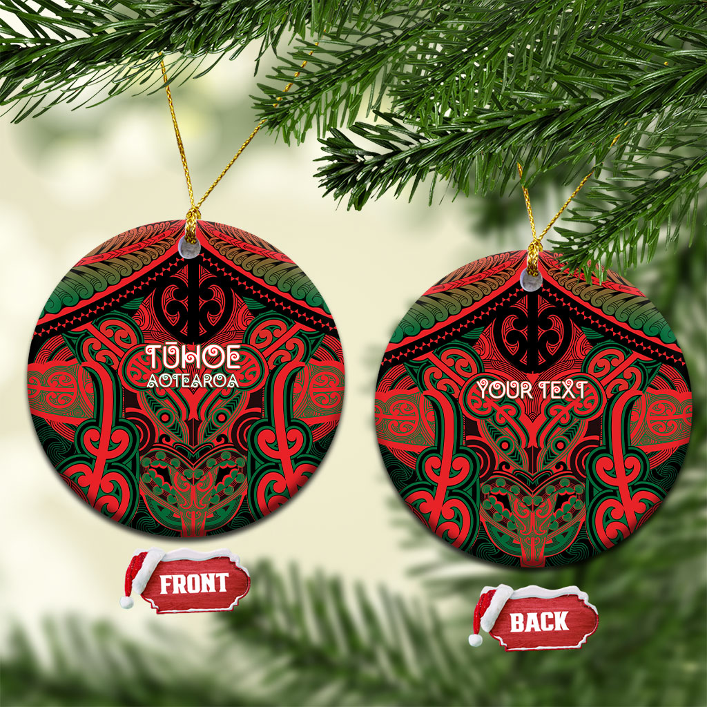 Aotearoa Iwi Tuhoe Personalised Ceramic Ornament Maori Kowhaiwhai Pattern