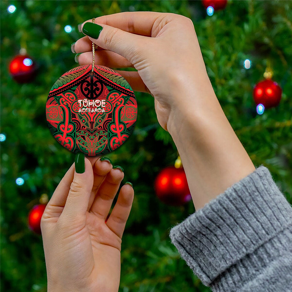 Aotearoa Iwi Tuhoe Personalised Ceramic Ornament Maori Kowhaiwhai Pattern