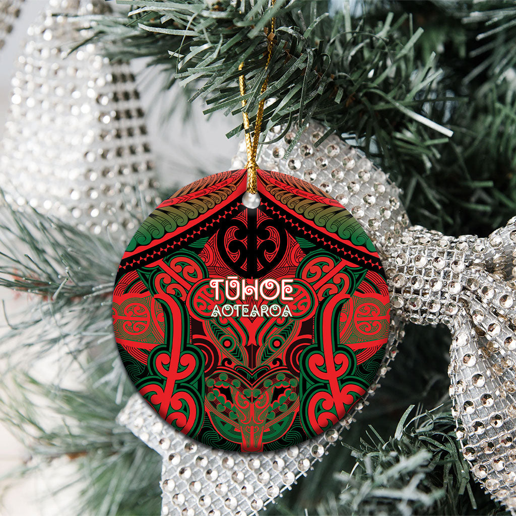 Aotearoa Iwi Tuhoe Personalised Ceramic Ornament Maori Kowhaiwhai Pattern