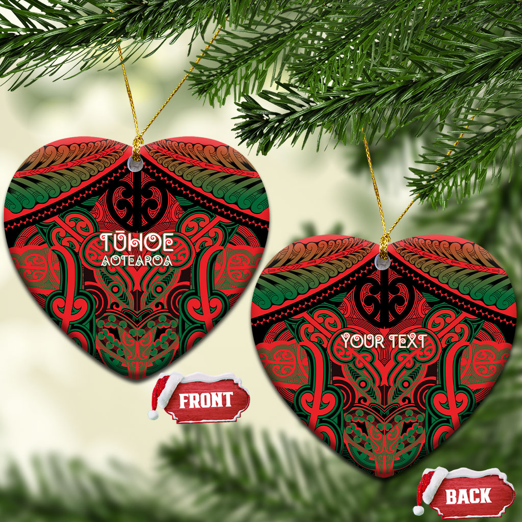 Aotearoa Iwi Tuhoe Personalised Ceramic Ornament Maori Kowhaiwhai Pattern