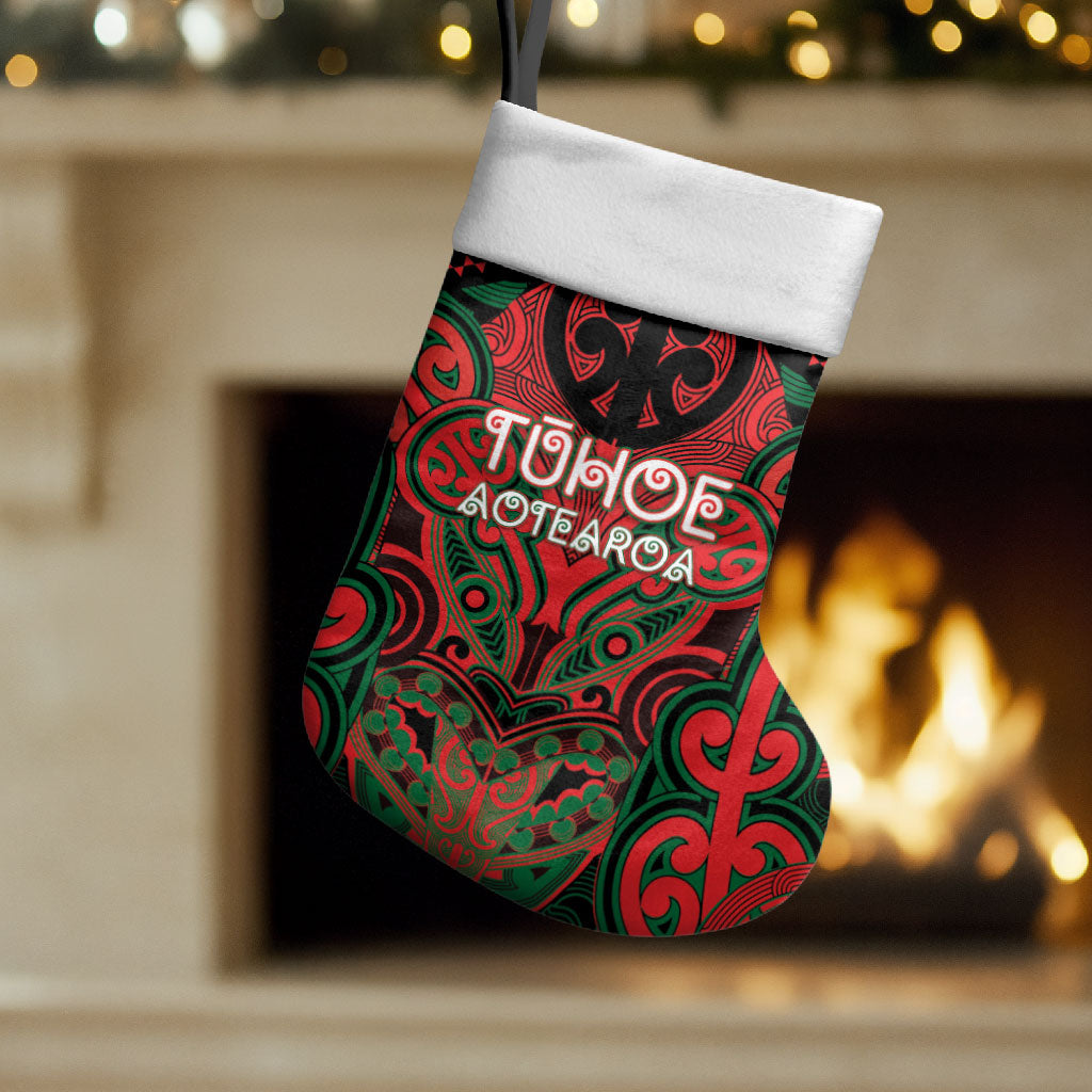 Aotearoa Iwi Tuhoe Personalised Christmas Stocking Maori Kowhaiwhai Pattern