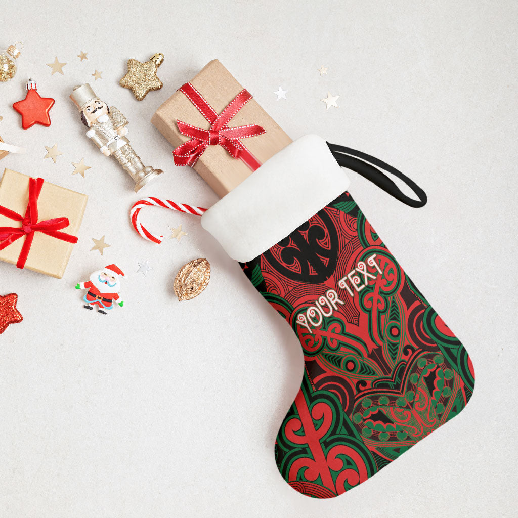 Aotearoa Iwi Tuhoe Personalised Christmas Stocking Maori Kowhaiwhai Pattern