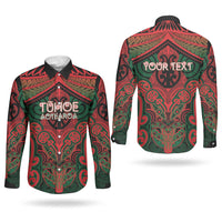 Aotearoa Iwi Tuhoe Personalised Couples Matching Summer Maxi Dress and Long Sleeve Button Shirt Maori Kowhaiwhai Pattern
