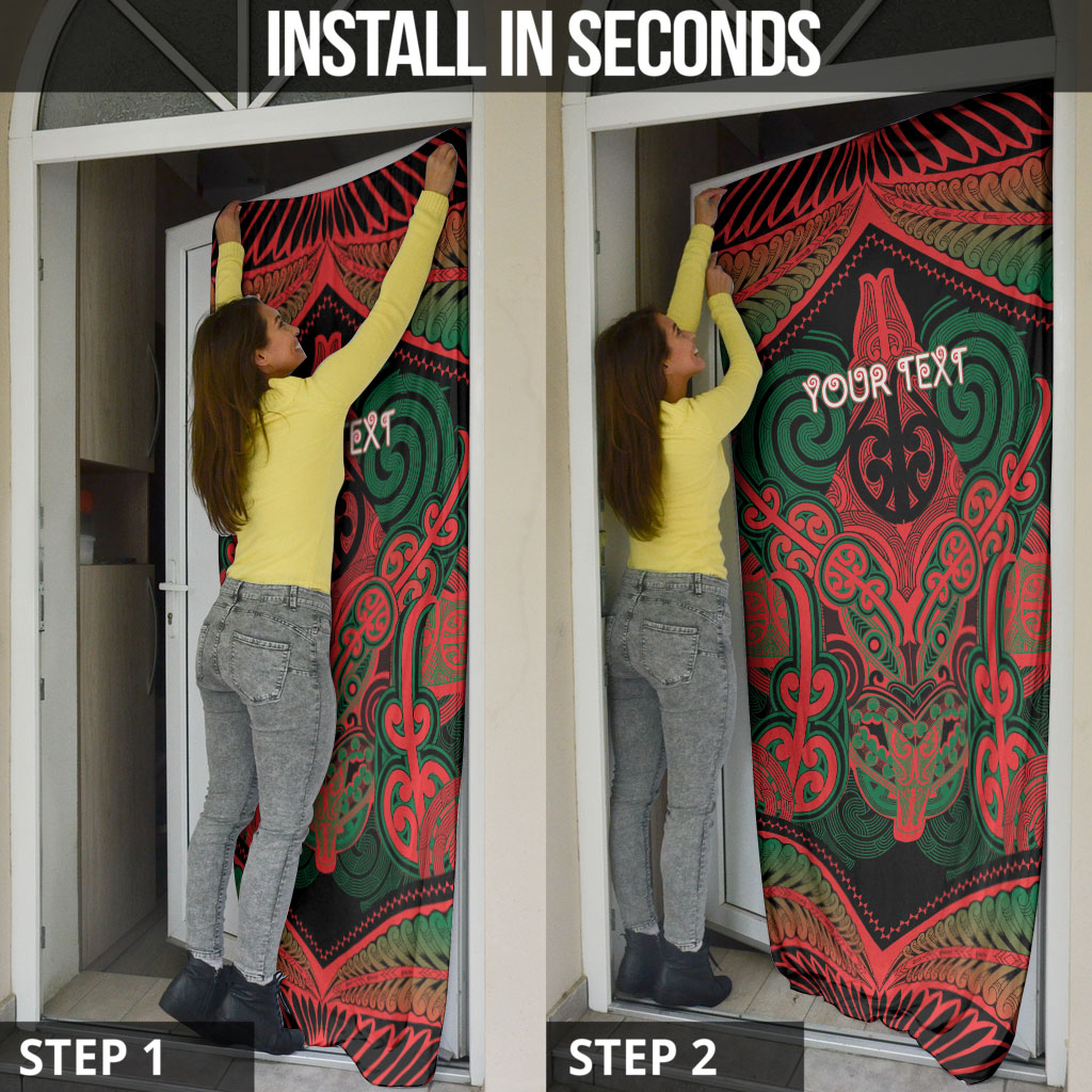 Aotearoa Iwi Tuhoe Personalised Door Cover Maori Kowhaiwhai Pattern