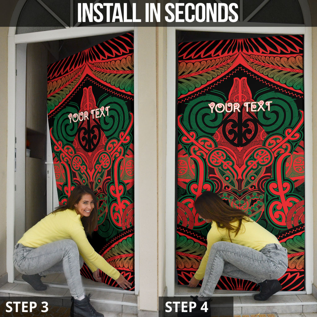 Aotearoa Iwi Tuhoe Personalised Door Cover Maori Kowhaiwhai Pattern