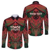 Aotearoa Iwi Tuhoe Personalised Family Matching Long Sleeve Bodycon Dress and Hawaiian Shirt Maori Kowhaiwhai Pattern