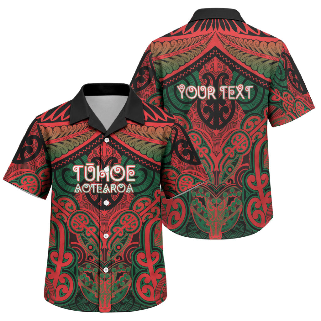Aotearoa Iwi Tuhoe Personalised Family Matching Short Sleeve Bodycon Dress and Hawaiian Shirt Maori Kowhaiwhai Pattern