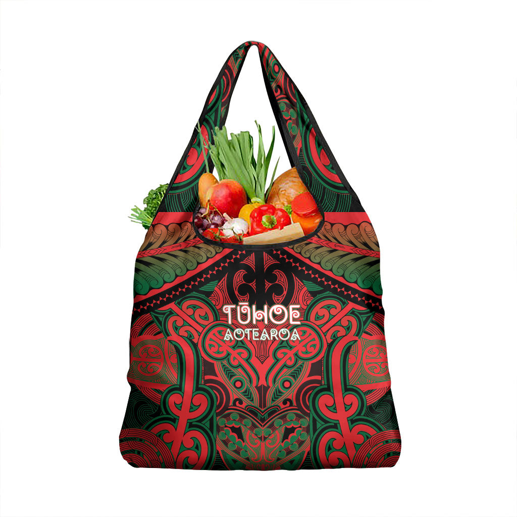 Aotearoa Iwi Tuhoe Grocery Bag Maori Kowhaiwhai Pattern
