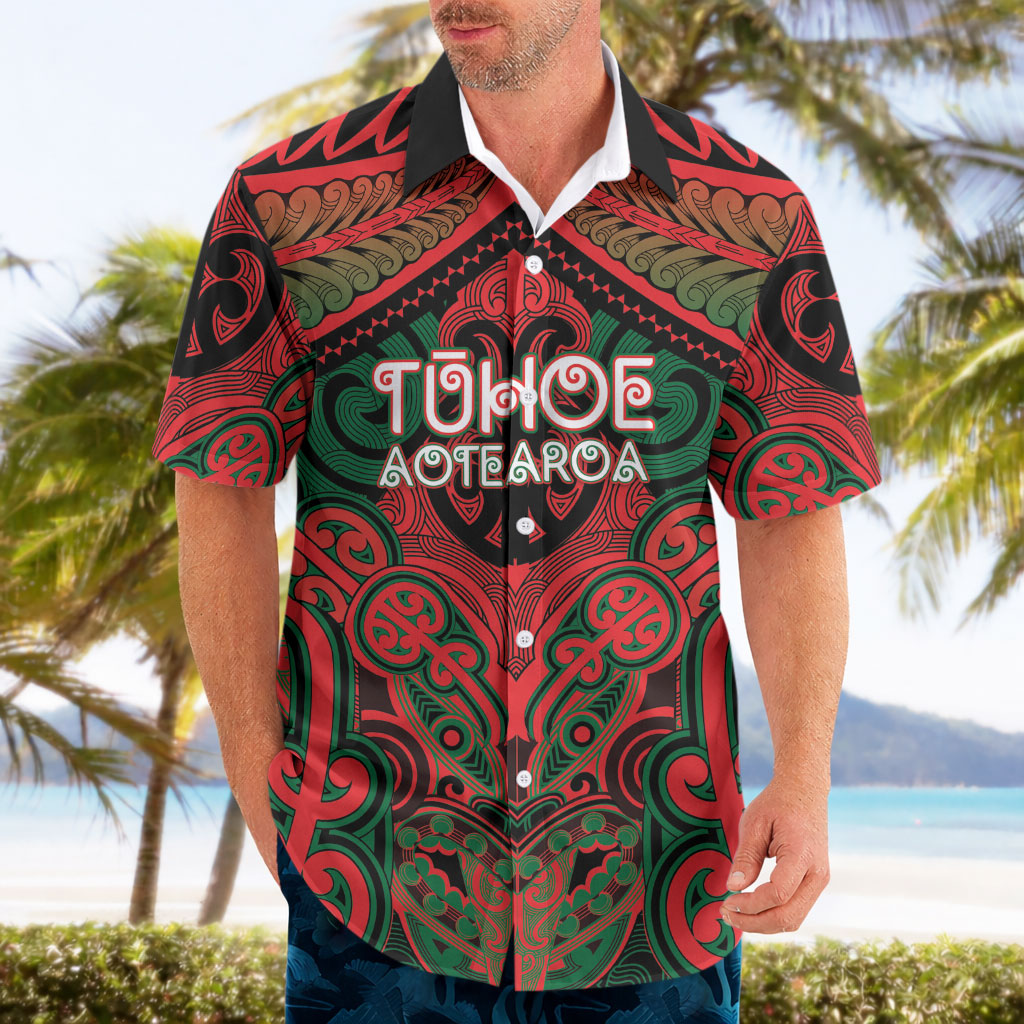Aotearoa Iwi Tuhoe Personalised Hawaiian Shirt Maori Kowhaiwhai Pattern