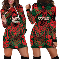 Aotearoa Iwi Tuhoe Personalised Hoodie Dress Maori Kowhaiwhai Pattern