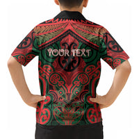 Aotearoa Iwi Tuhoe Personalised Kid Hawaiian Shirt Maori Kowhaiwhai Pattern
