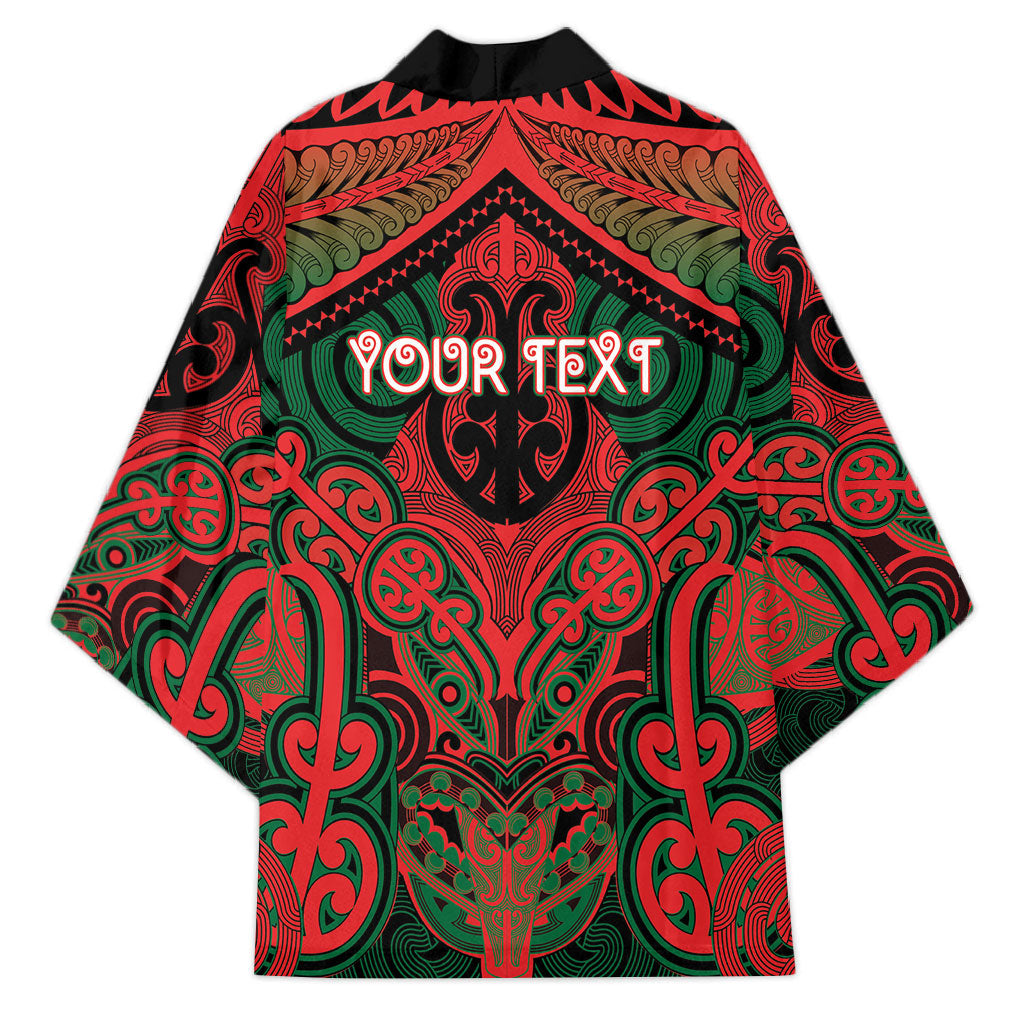 Aotearoa Iwi Tuhoe Personalised Kimono Maori Kowhaiwhai Pattern