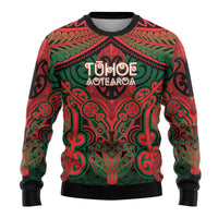 Aotearoa Iwi Tuhoe Personalised Ugly Christmas Sweater Maori Kowhaiwhai Pattern