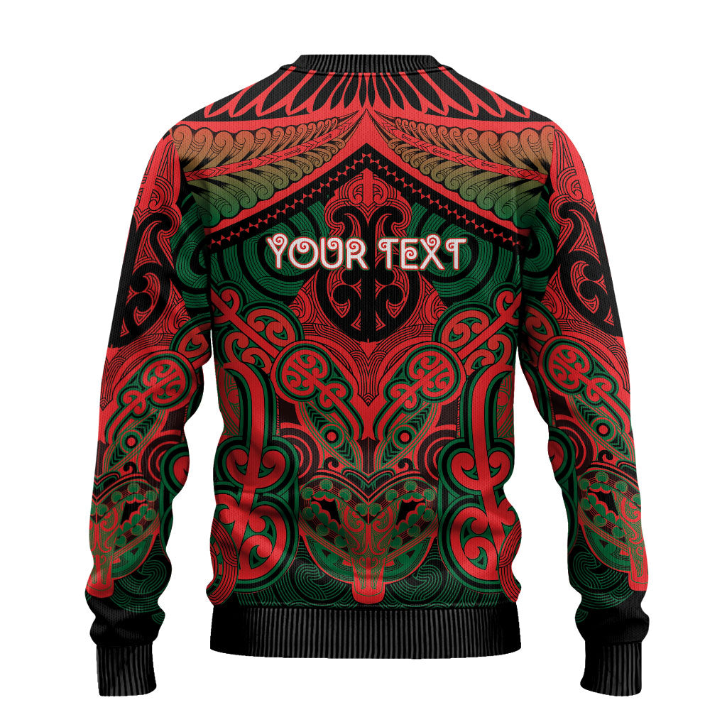 Aotearoa Iwi Tuhoe Personalised Ugly Christmas Sweater Maori Kowhaiwhai Pattern