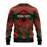 Aotearoa Iwi Tuhoe Personalised Ugly Christmas Sweater Maori Kowhaiwhai Pattern