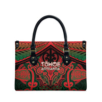 Aotearoa Iwi Tuhoe Leather Bag Maori Kowhaiwhai Pattern